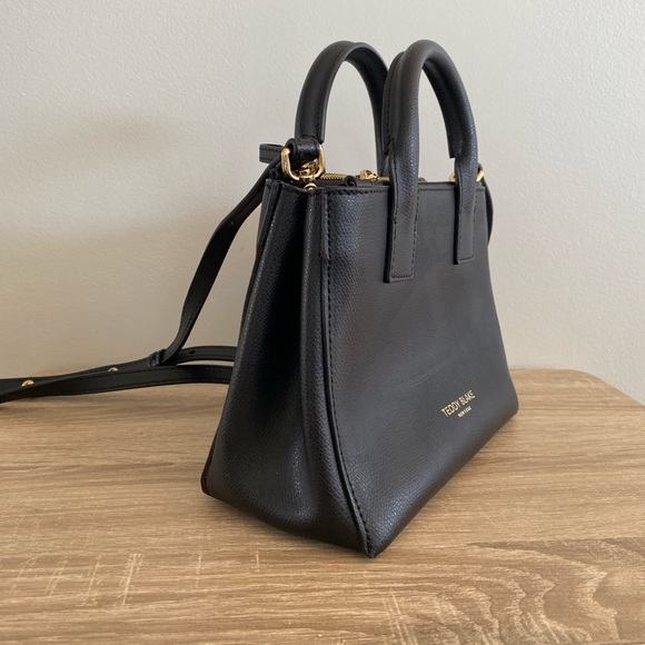 Teddy Blake Bella Palmelatto 9” Black/Red Purse - Picture 2 of 6